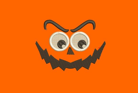 Capture Autumn's Spirit with Pumpkin Face Embroidery