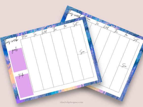 Colorful Landscape Planner Template: Streamline Your Creative Business