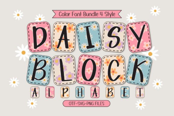 Daisy Block Alphabet: A Font for Fresh, Floral Designs