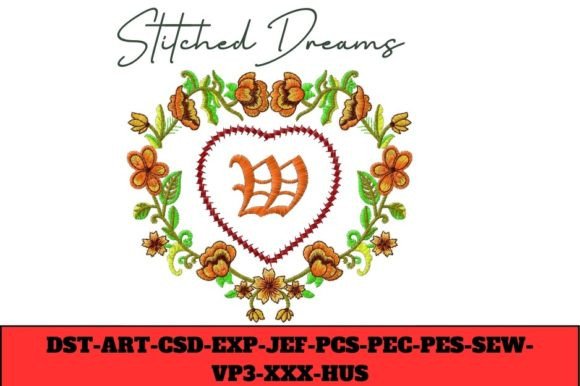 Floral Heart Letter W: Adding Elegant Nature to Your Designs