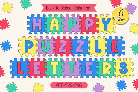 Happy Puzzle: A Color Font for Playful Learning