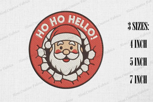 Merry Christmas Cute Santa: A Festive Embroidery Design for Every Crafter