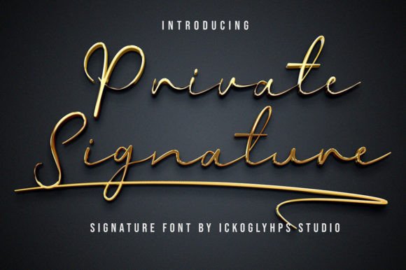 Private Signature: The Handwritten Font for Modern Creators