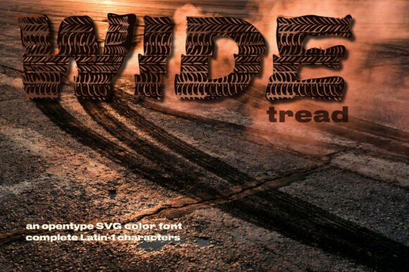 Wide Tread: The Gritty, High-Octane Color Font